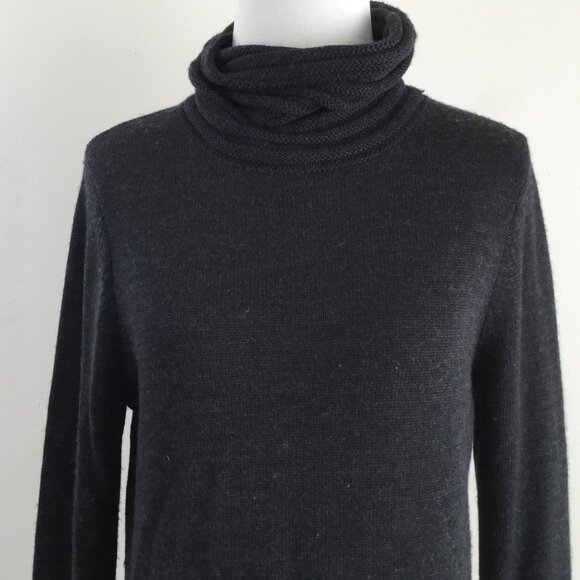 Smartwool Hayden Spires Charcoal Grey Merino Wool Turtleneck Top - Picture 3 of 12